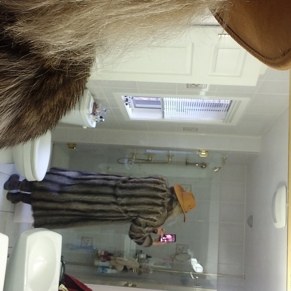 Raccoon Full Length Vintage Fur Coat - Picture 3 of 11
